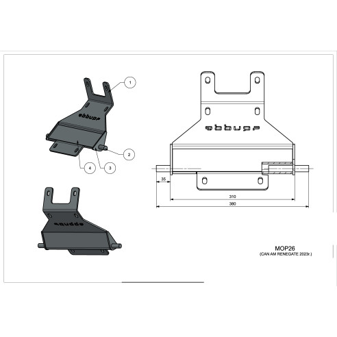 PLOW FOR CAN AM RENEGADE 650/850/1000 2022+SQUDDE