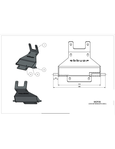 PLOW FOR CAN AM RENEGADE 650/850/1000 2022+SQUDDE