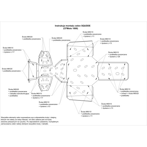 Zestaw osłon podwozia Squdde do Quada CFMoto G2 850 / 1000